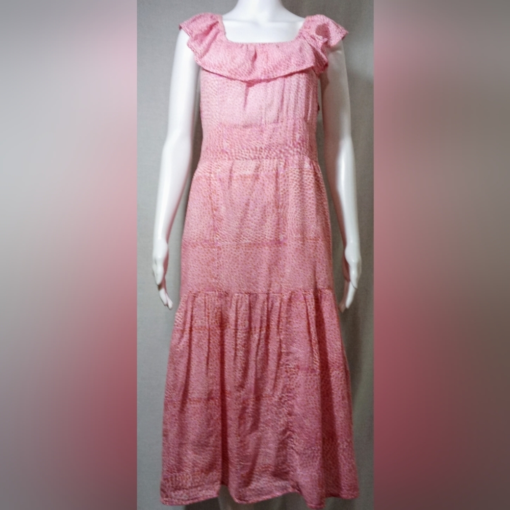 Oliphant Ruffle Neck Maxi Dress